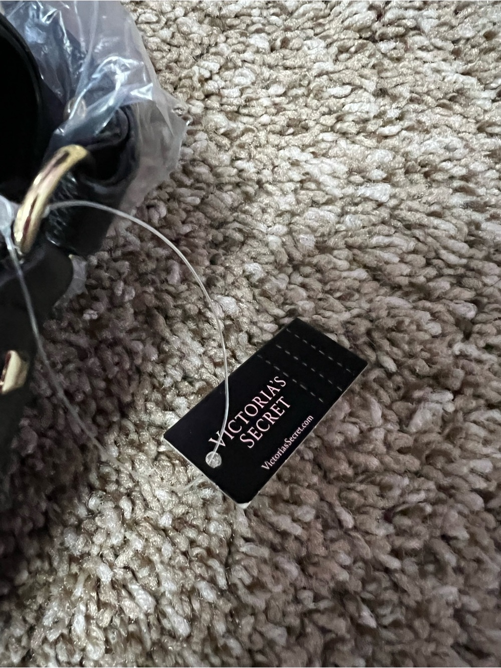 Victoria's Secret Black Stud-Trim Crossbody Bag - NWT - Picture 5 of 6